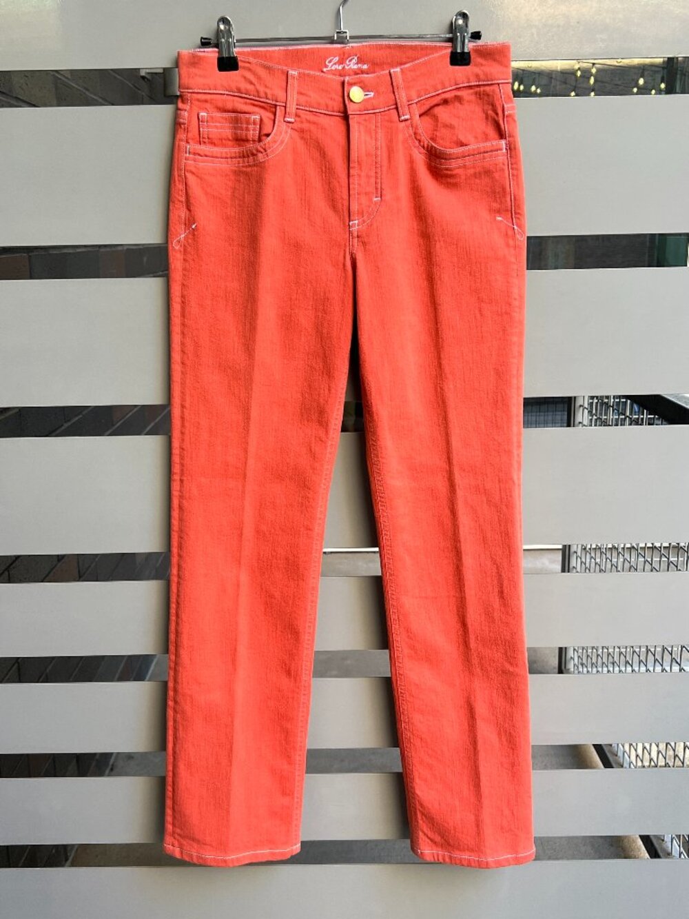 Loro Piana Luxury Salmon Straight Leg Cotton Jeans Size 40